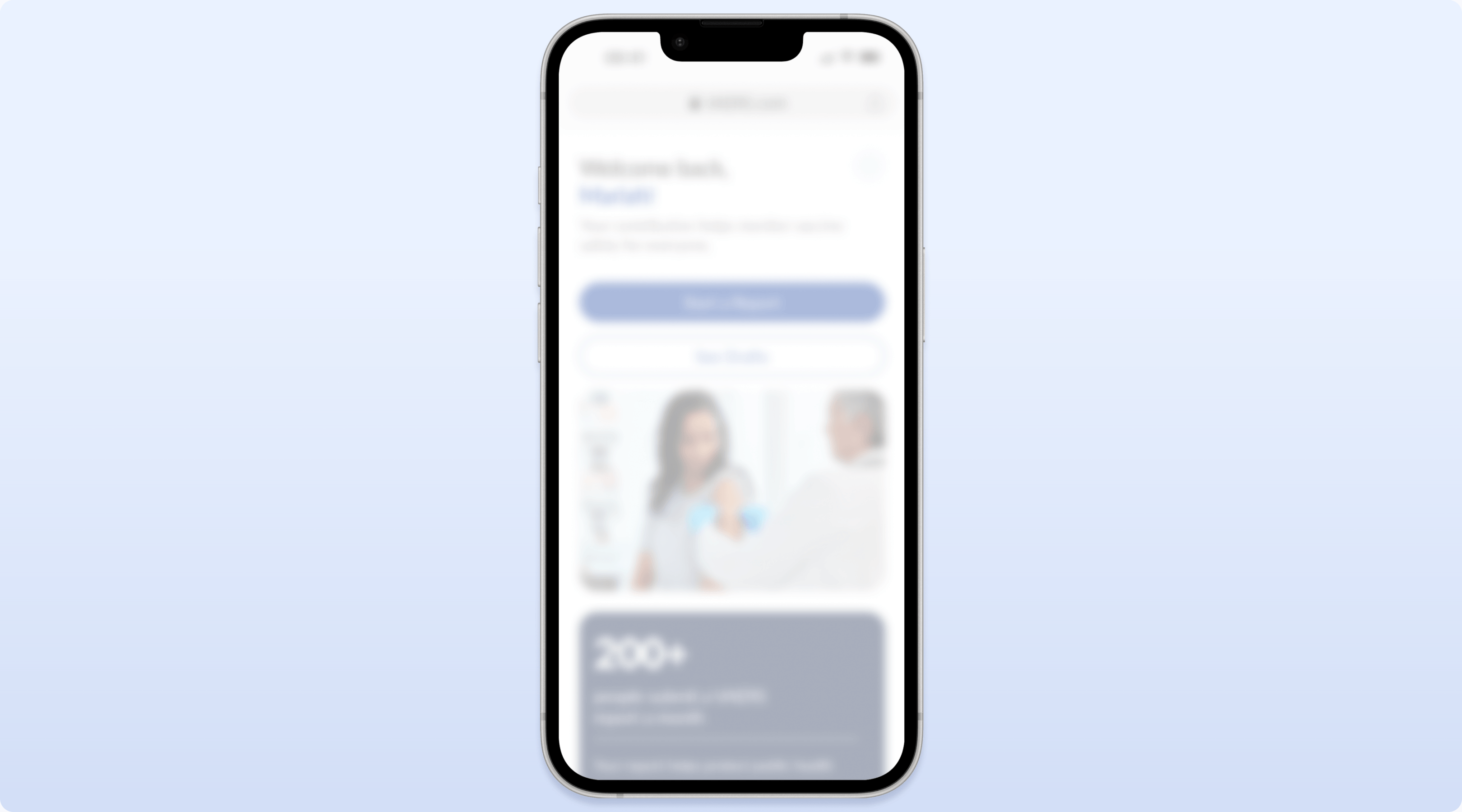 Phone mockup of system-integrated reporting with auto-filled recurring information
