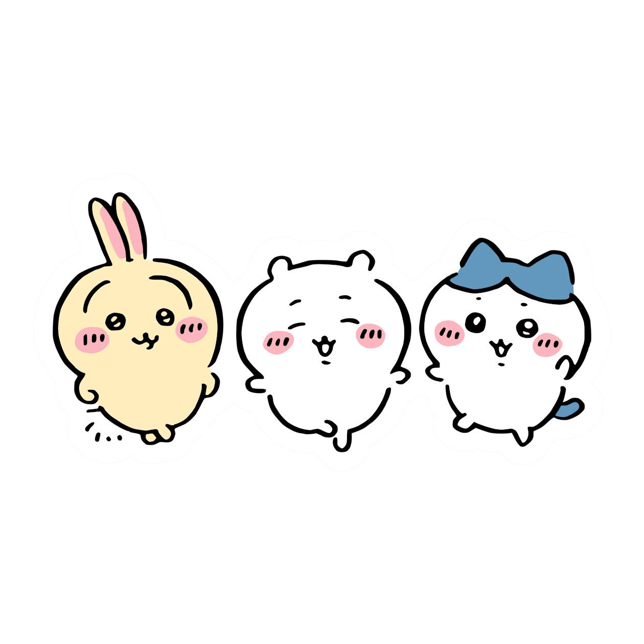 Bunny and bear character stickers