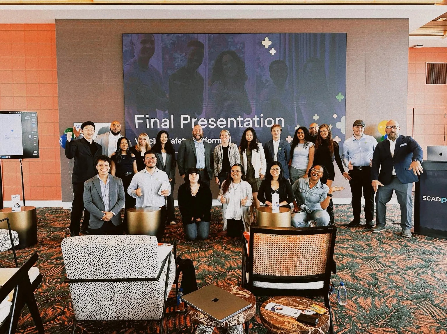 Group photo at the Deloitte x SCADpro final presentation